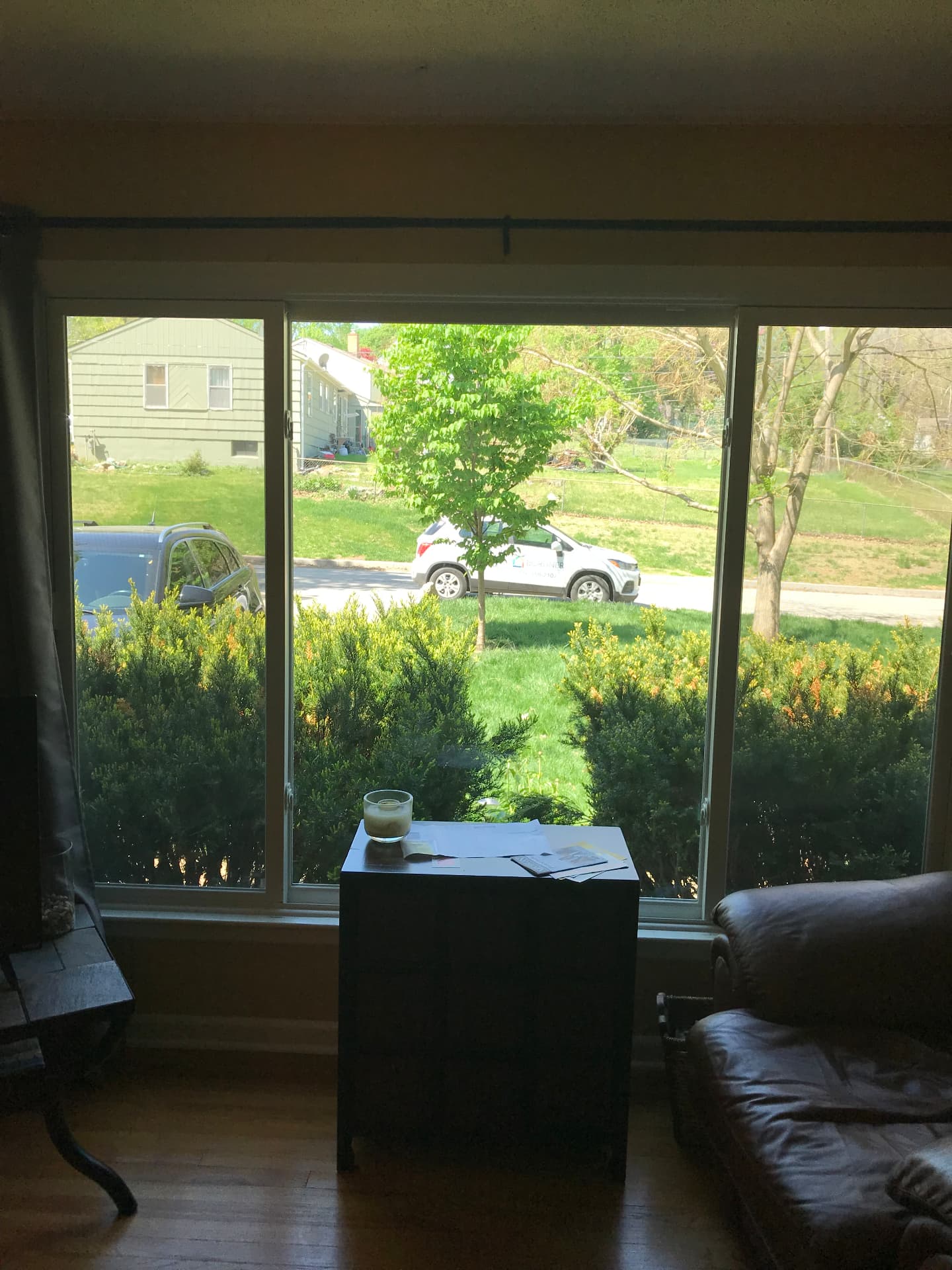 Living-room window, inside view