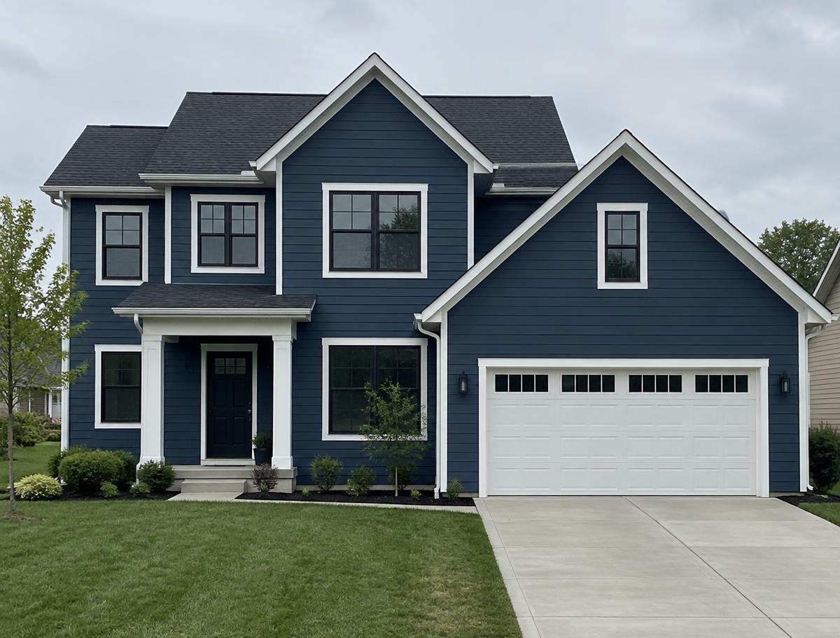 Example of a Kansas City home with green lap siding